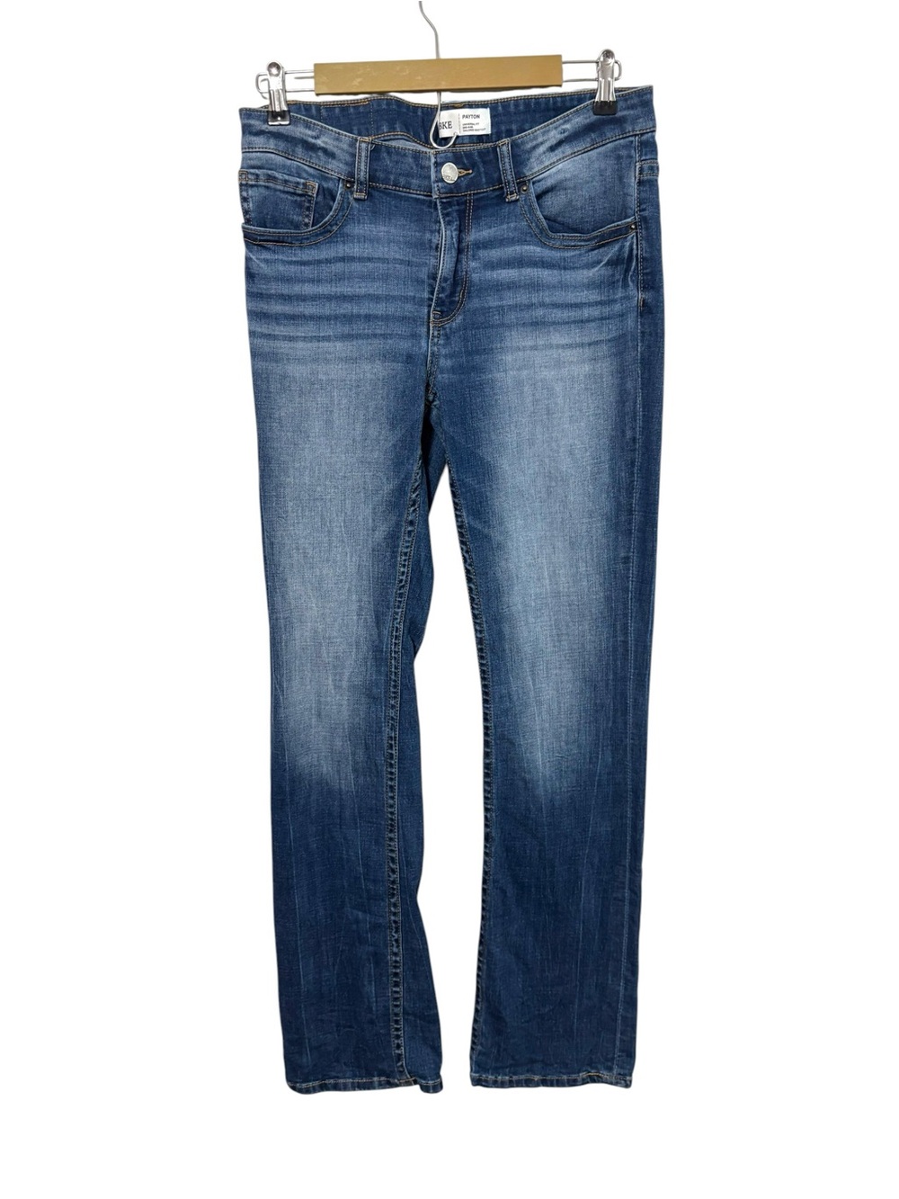 BKE Payton Size 28 Universal Fit Mid Rise Tailored Bootcut Jeans Western Denim‎